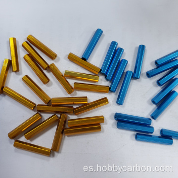 Separador de aluminio hexagonal anodizado púrpura M3X10mm para FPV